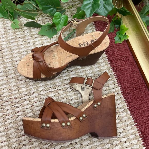 Korks Dawson Sedge Sandals in Brown Size 8 - Picture 5 of 14